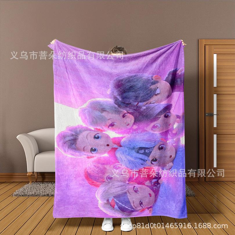 K-P Men'S Picture Girl Group Witch Hunter Group Peripheral Printing Blanket Flannel Comfortable Soft Blanket, Welfare Blanket, Gift Blanket