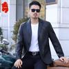 Lässiger Herren-Lederblazer aus dünnem Leder