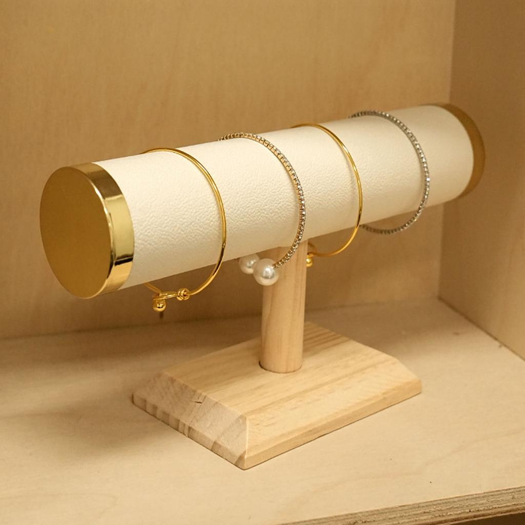 Elegant Sturdy Wood Jewelry Display Stand Accessory for Bracelets and Necklaces With Soft Lint Lining Stylish Designs