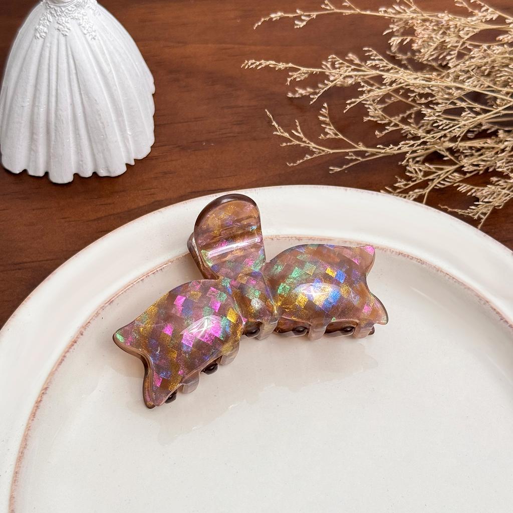 Chic Fashionable And Colorful Bowknot Hair Claw Clip For Stylish Head Accessories