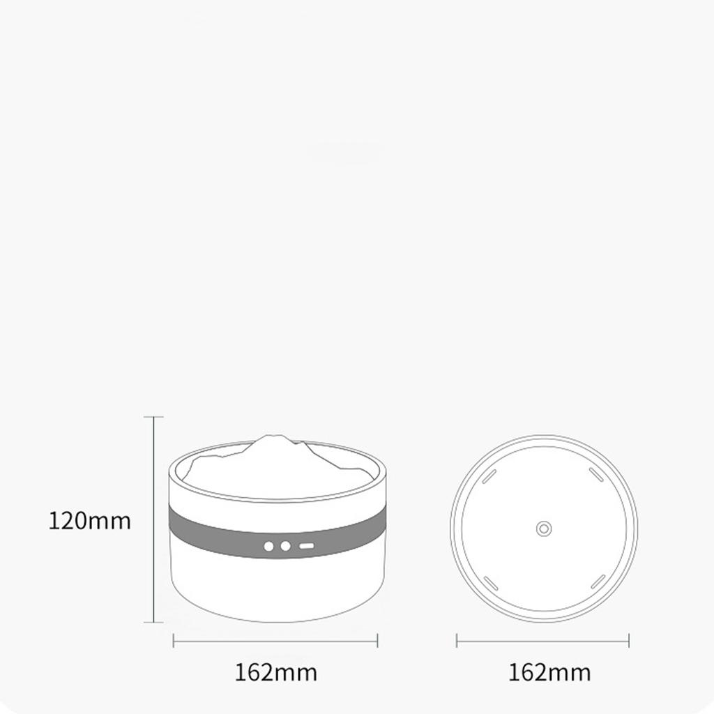 2L Volcano Aromatherapy Diffuser Multi-function Flame Humidifier Large Capacity Large Mist Diffuser