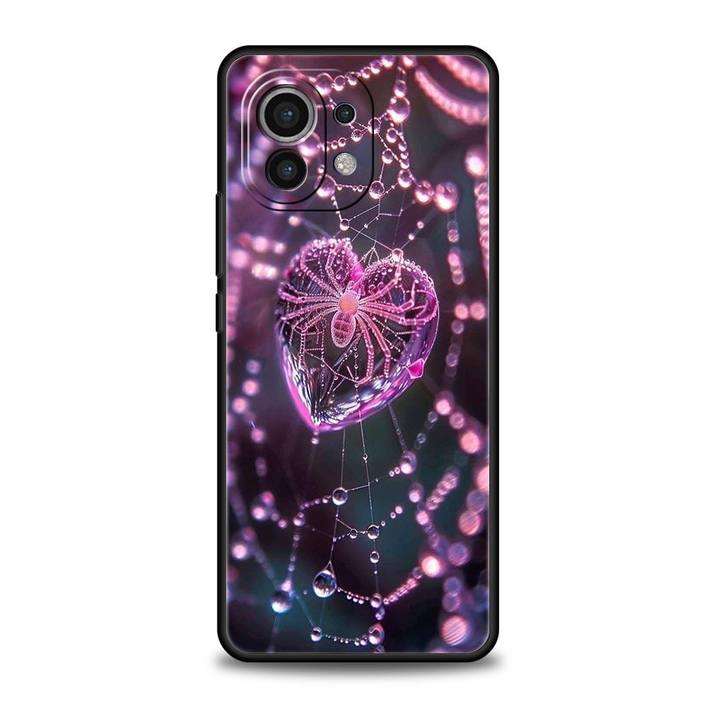 Spider Web Phone Case Cover for Xiaomi Mi 17 15 14 13 12 11 Ultra 15T 14T 13T 12T 11T Pro Lite 5G Soft TPU Shell Fundas Capa Bag