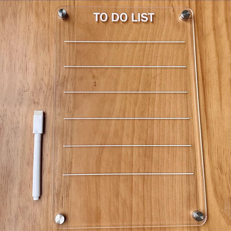 Acrylic Refrigerator Magnet Calendar Board Magnetic Handwritten Erasable Message Board Whiteboard Memo Weekly Planner