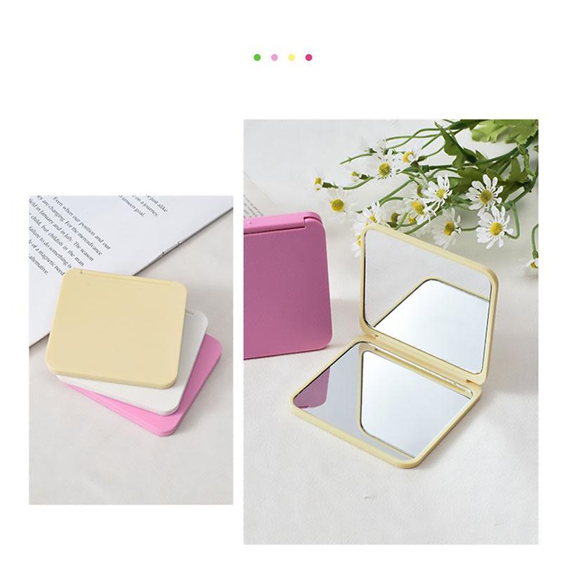 Double-Sided mini Pocket Mirror 2-Face Mirror Hand portable Girl'S Gift Lash Mirror Multiple Colors HUAZJ13