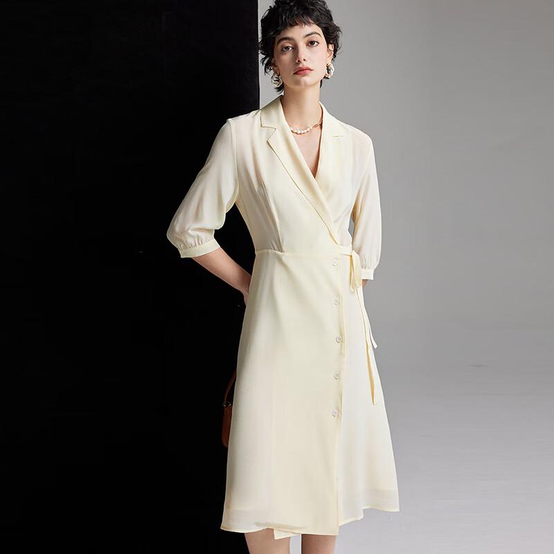 Wudao 100% Mulberry Silk Summer Wrap Dress M