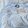 Korean Princess Style Lattice Double Layer Lace Bedding