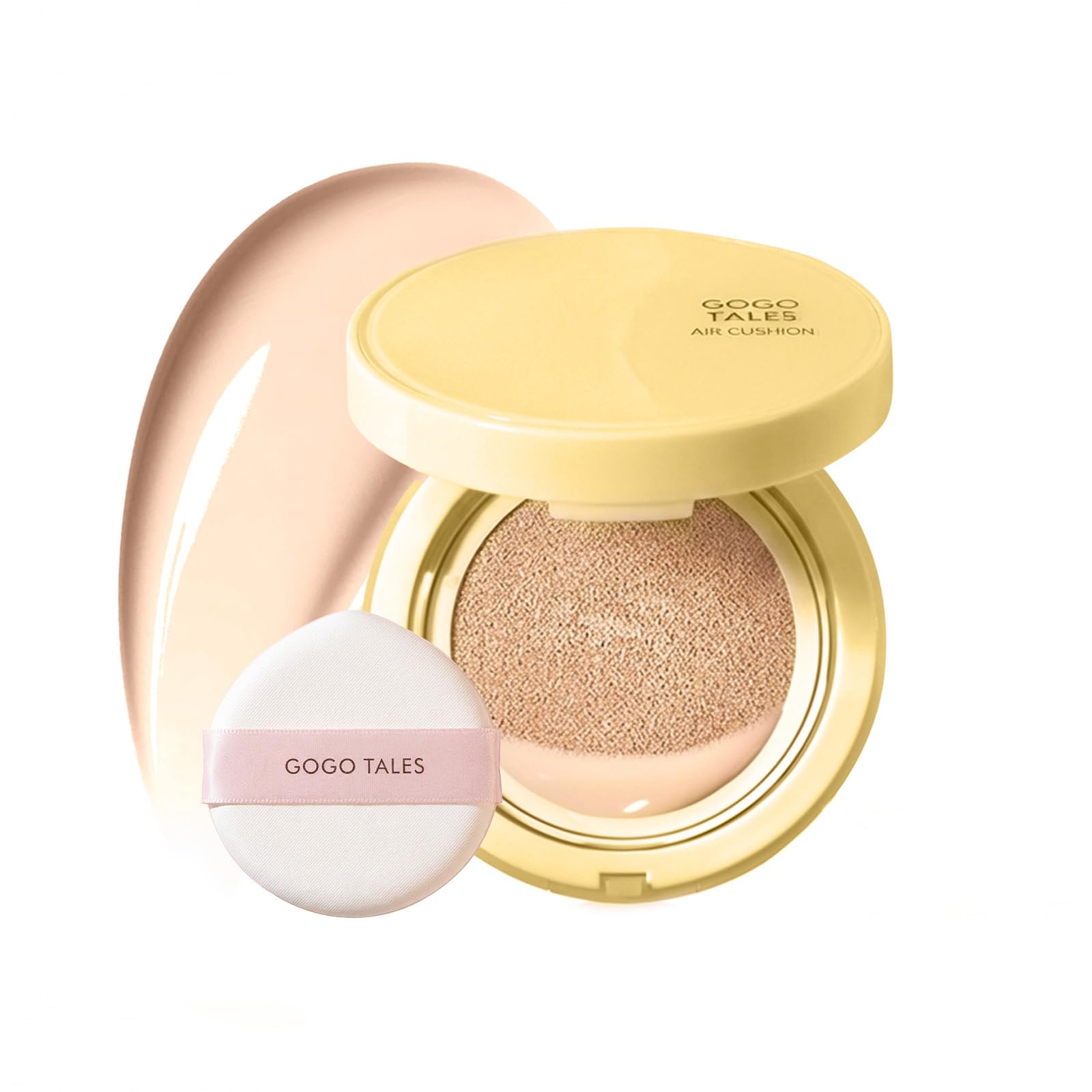 

XIXI BOX Cushion Foundation: High Coverage, Pore Concealing, Semi-Matte Finish, Moisturizing, Long-lasting, Even Tone Correction, Includes Mirror and
