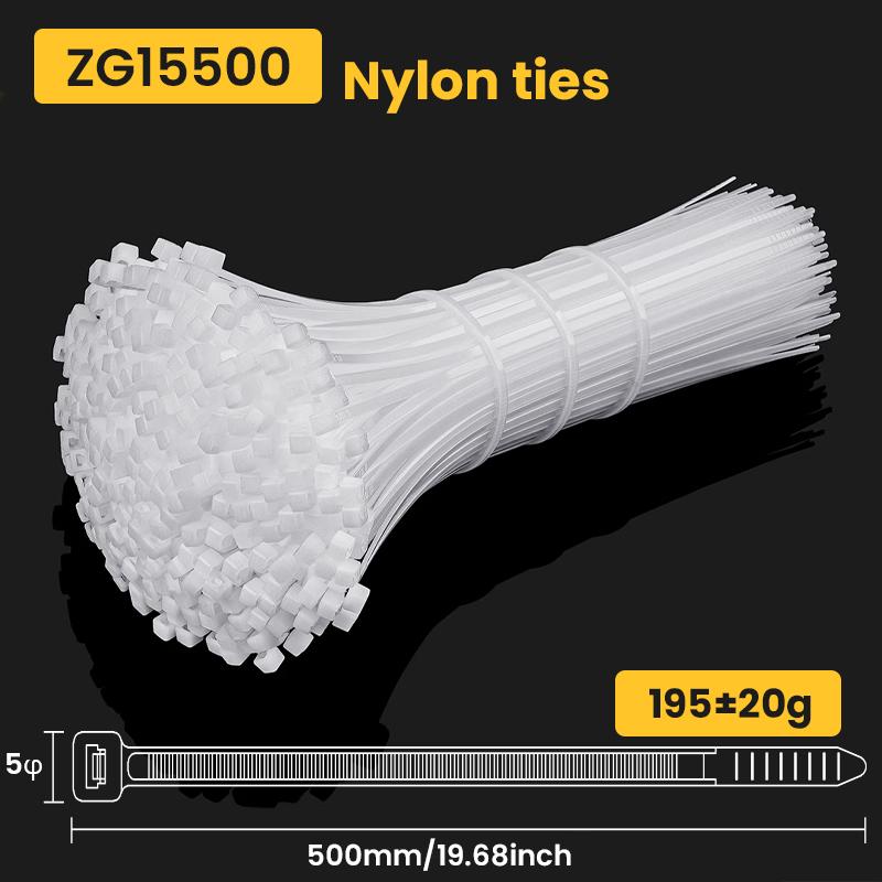 100/200g Self-locking plastic nylon tie white Zip wraps strap nylon cable tie set fastening ring Loop Wire Wrap For Home