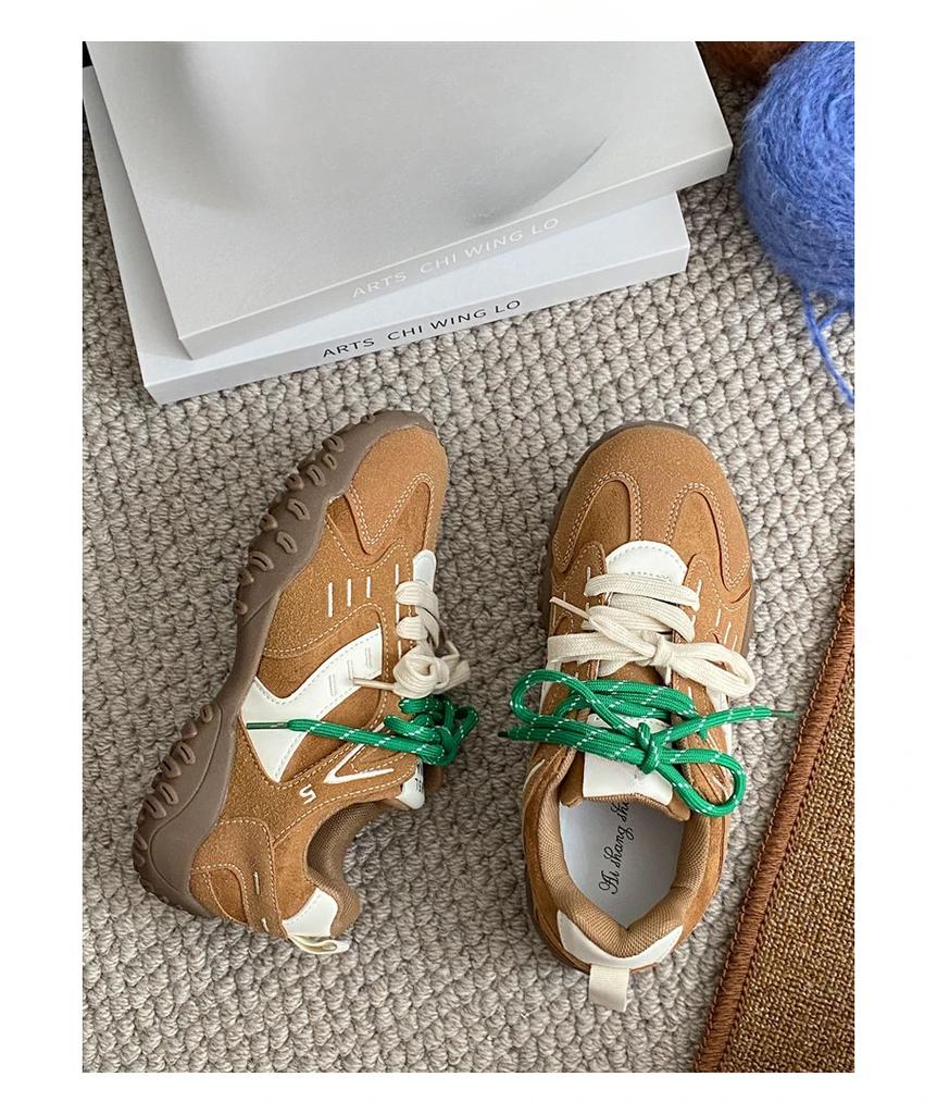 Retro Damen Schuhe 2024 Neue Herbst Lichtfarben Passende Freizeit Schuhe Damen Sneaker