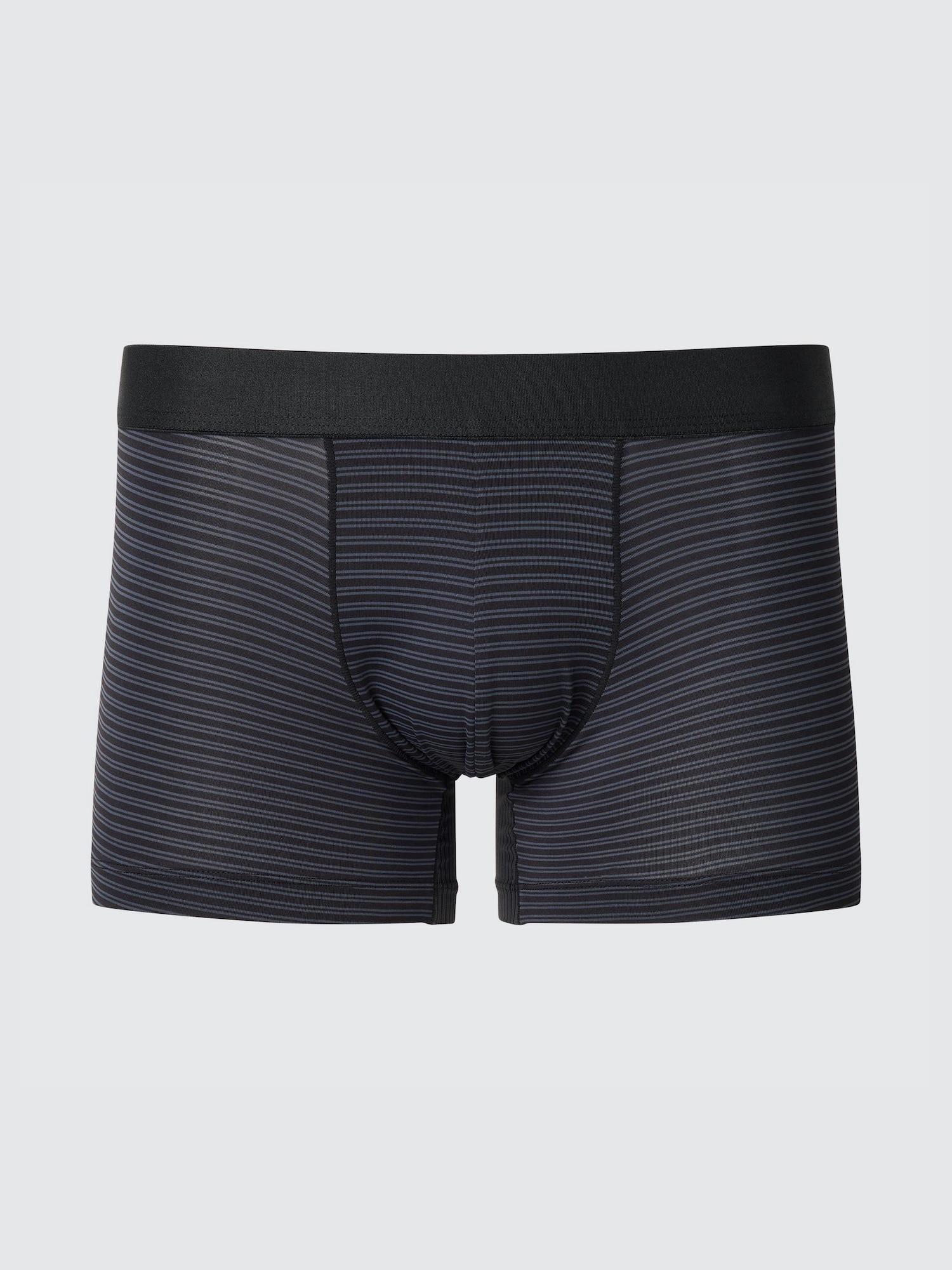 Uniqlo Airism Boxer Brief Low Tise Print 09 BLACK/MEN 4XL