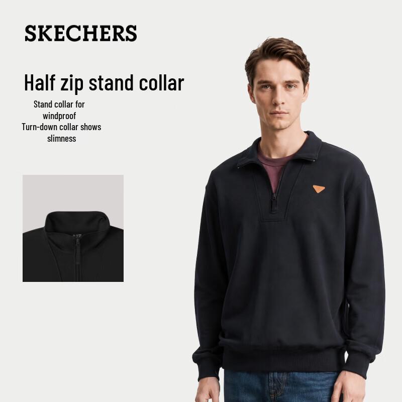 Skechers Unisex Relaxed Fit Collared Knit Pullover L326U003