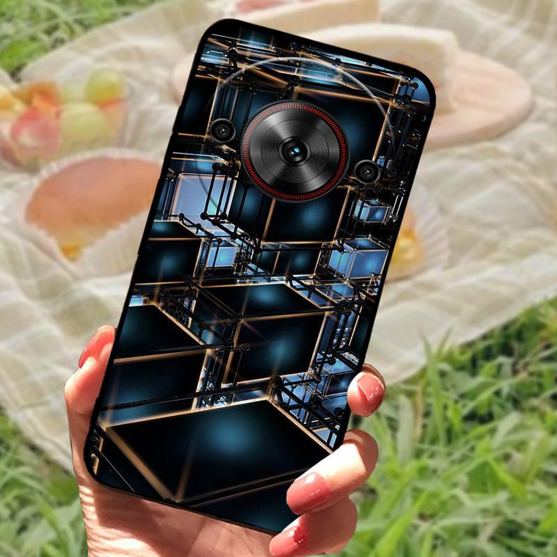 For ZTE Nubia Focus 5G Case Cover For Nubia Focus 5G Silicone Soft Marble Black Bumper Coque for ZTE Nubia Focus 5G Protective