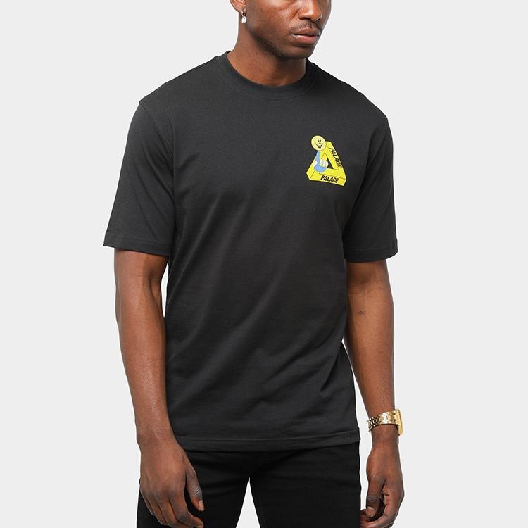 Palace Tri-Smiler Back Large Printing Short Sleeve Unisex Black PAL-TST-BLK
