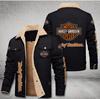 Hot Sale Eagle Skull Ha Lei Locomotive Autumn and Winter Fleece European Size Cotton Jacket Sports Jacket Men's Jacket