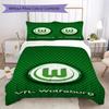 Set Copripiumino con Motivo VfL Wolfsburg Copripiumino Federa Decorazione per la Casa Regalo di Compleanno (1 * copripiumino + 2 * federe senza imbottitura)101