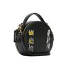 Coach X Basquiat Canteen 17 Graffiti Print Round Leather Handbag Crossbody Small Women Handbags Black C5657-IMA47