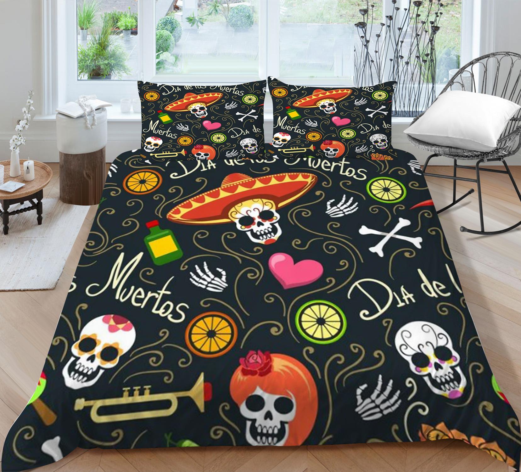 

Роскошные комплекты постельного белья высокого класса в стиле 3D черепа, комплект постельного белья для подростков, домашний декор для спальни, постельное белье королевского размера EU Single 135x200cm