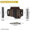 VIPERADE PJ29 Belt Multi-Tool Sheath, Men's Leather EDC Pocket Organizer, EDC Leather Sheath, Leatherman Sheath with Pen Holder and Key Fob (Brown)