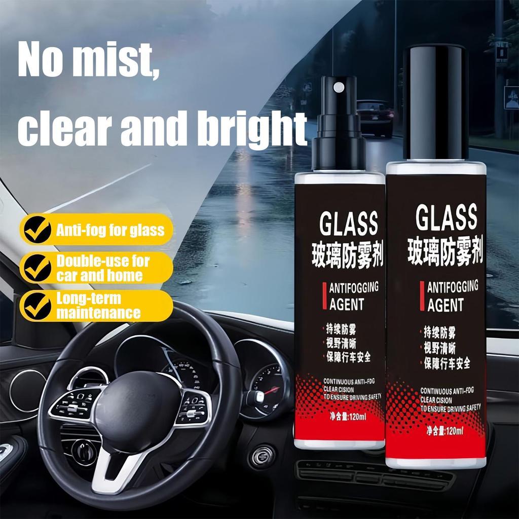 Anti-Beschlag für Auto-Windschutzscheibe 120ml Auto Außen Glaspflege Wasserdichter Entnebler-Spray für Fahrzeug-Windschutzscheibe Fenster Rückspiegel