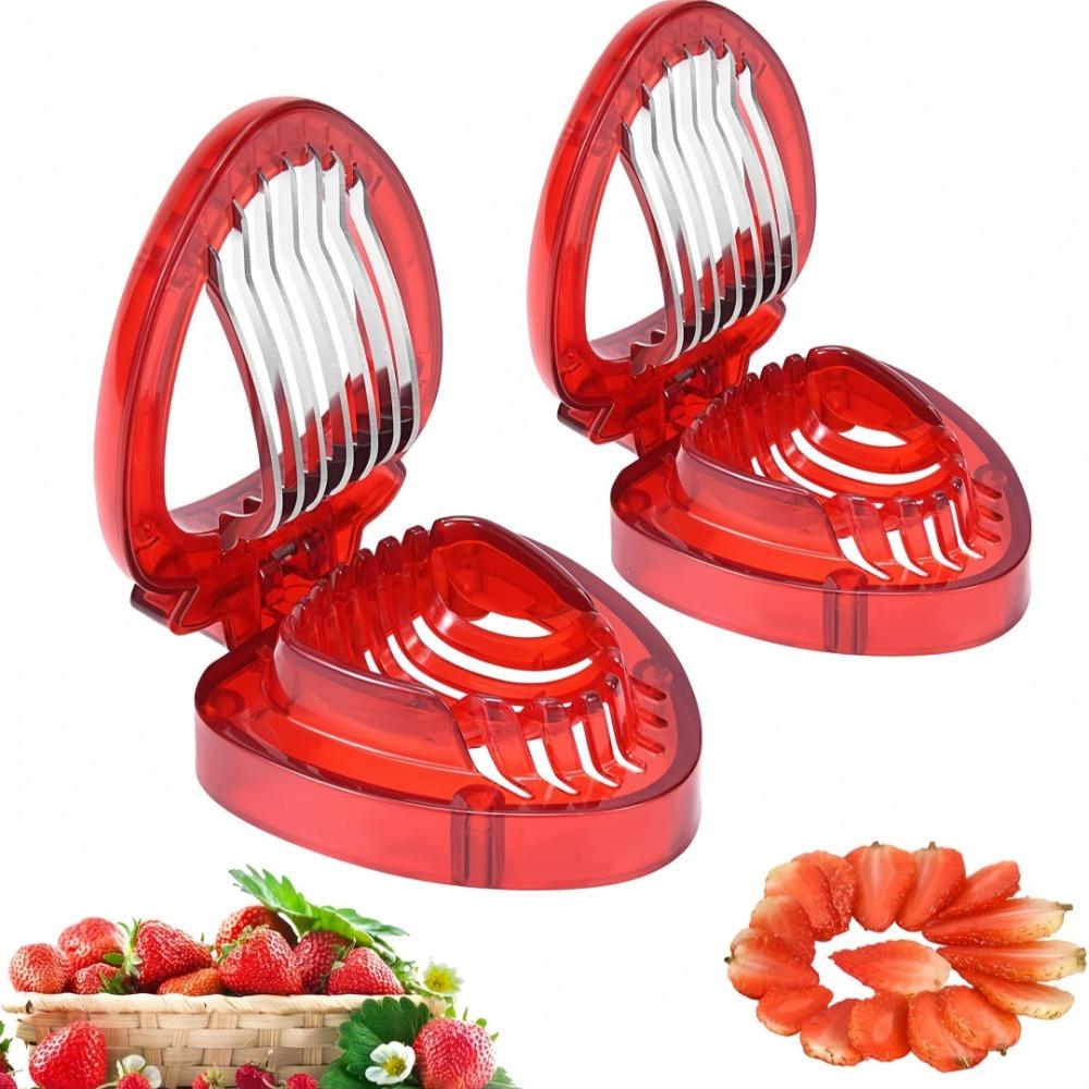 Strawberry Slicer Stainless Steel Sharp Blade Cutter Small Tool For Decorating Dessert Cups Cake Racks Homemade Bread Decoration