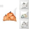 Classic Watercolor Pumpkin Cushion Cover Pillow Case For Timeless Halloween And Thanksgiving Decor