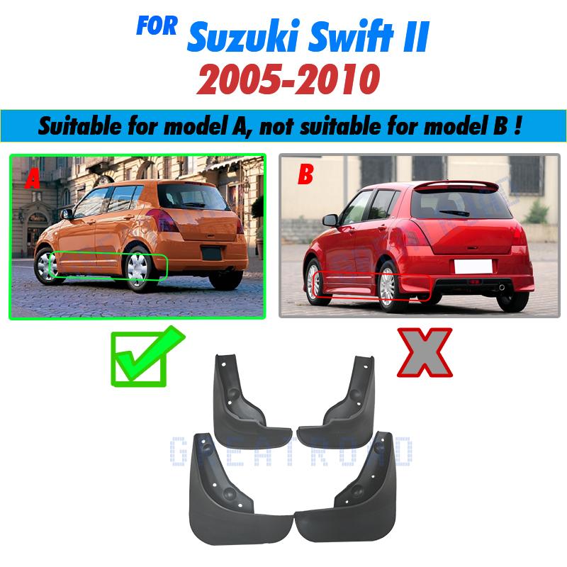 

Автомобільні бризговики для Suzuki Swift 2 II 2005-2010 Бризковики Бризковики Крила 2006 2007 2008 2009 2005-2010