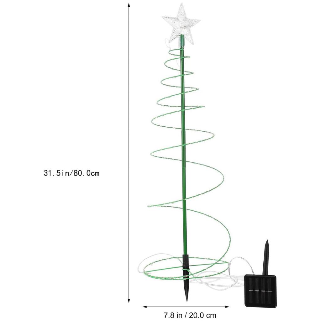 Solar-Powered 80 LED Christmas Tree Decoration Set