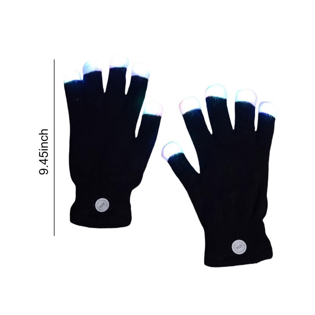 Finger Light Up Glow Rave Gloves LED Colorful Flashing Finger Lighting Gloves Gifts for Kids Teens Christmas Stocking Stuffers
