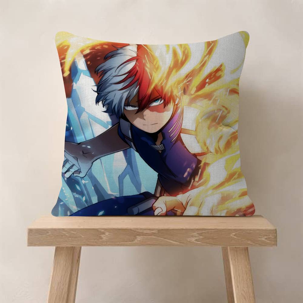 Anime MMy HHero Academia Shoto Todoroki  Cushion Cover Car Throw Pillow Case For Sofa Car Christmas Gift