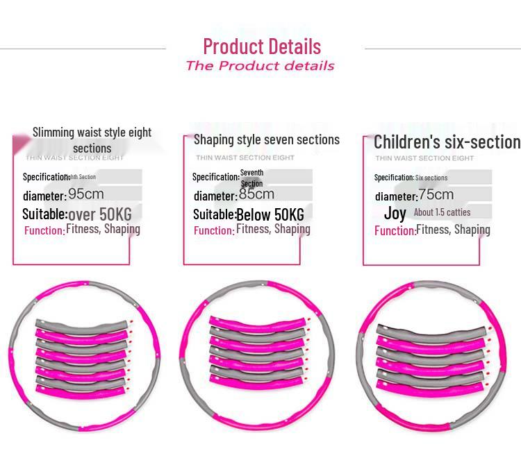Detachable Hula Hoop for Waist Slimming & Fitness – Foam Massage Hoop for Adults & Kids, Private Label Available