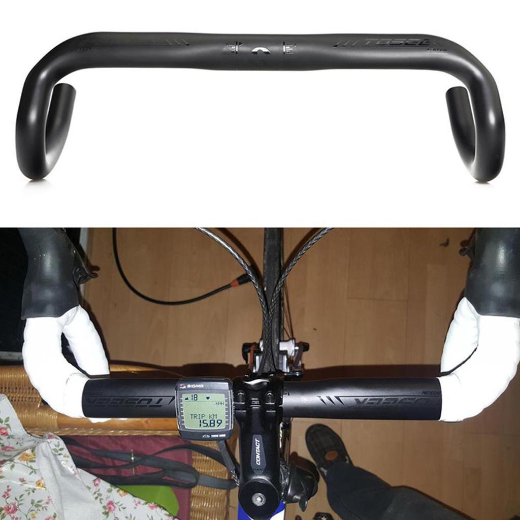 Buy Carbon Fiber Road Bicycle Handlebar Bike Bended Stem Handle at