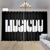 2PCS Music Stage Electric Guitar Piano White Black Key Design Sunshade Curtains Living Room Bedroom Home Decor Thin Curtains