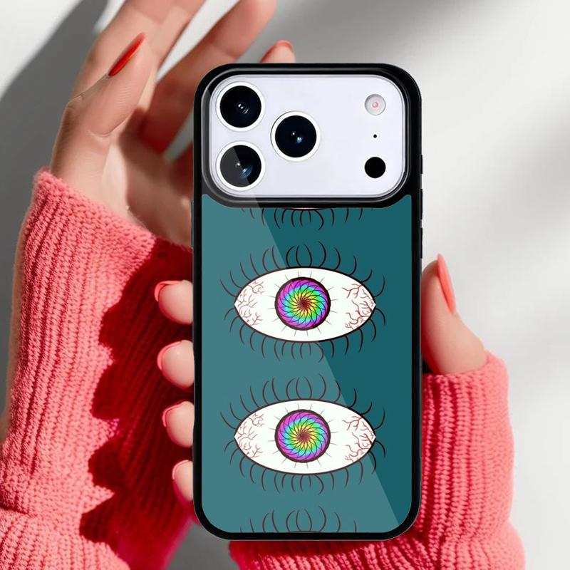 CRAZY EYEBALL PATTERN Phone Case for iPhone 17 16 15 14 13 Pro Max Back Cover for 12 11 Pro Coque