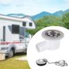 1PC Sink Waste Drain Plug Hole Angle Fitting Stainless Steel Easy Installation Premium For Motorhome Boat Without Tube GR-P21