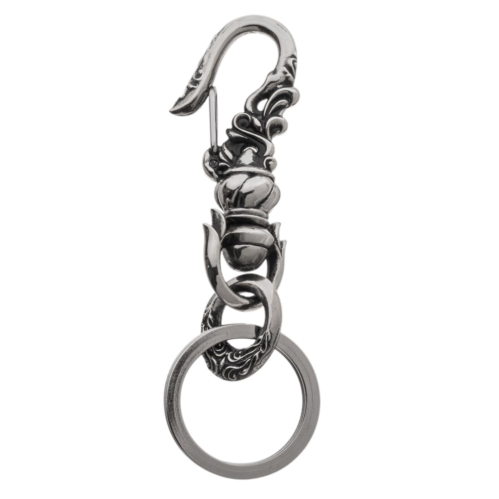 Artemis Classic Hook Carabiner Key Silver and Brand Silver Key Key Key Stainless Steel Keychain, Ring, ACK0054, Accessory, Men's Women's, Jewelry,