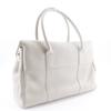 Mulberry Bayswater Tote Tasche HH6592/736W160 Kreide Starkes Korn graues Leder Damen Gebraucht