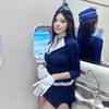 Stewardess Cosplay Damen Sexy Stewardess Sekretärin Reine Begierde Uniform Anzug Halloween Kostüm Kostüm für Rollenspielparty