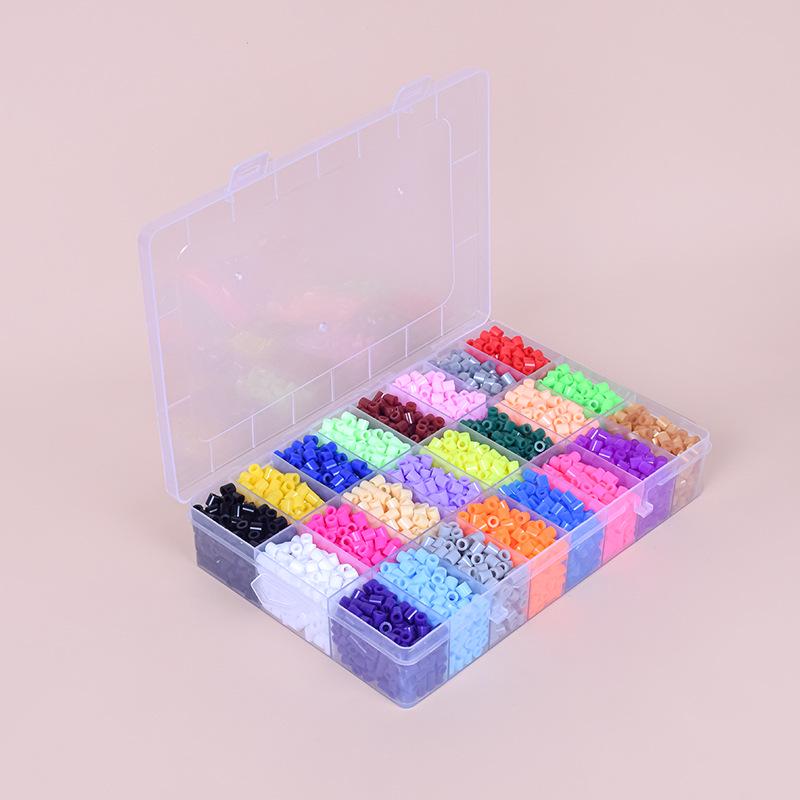Set Puzzle Stereo 3D Mărgele Fuzibile 5mm - 24 Culori, 4800 Piese pentru Meșteșuguri DIY și Jucării pentru Copii