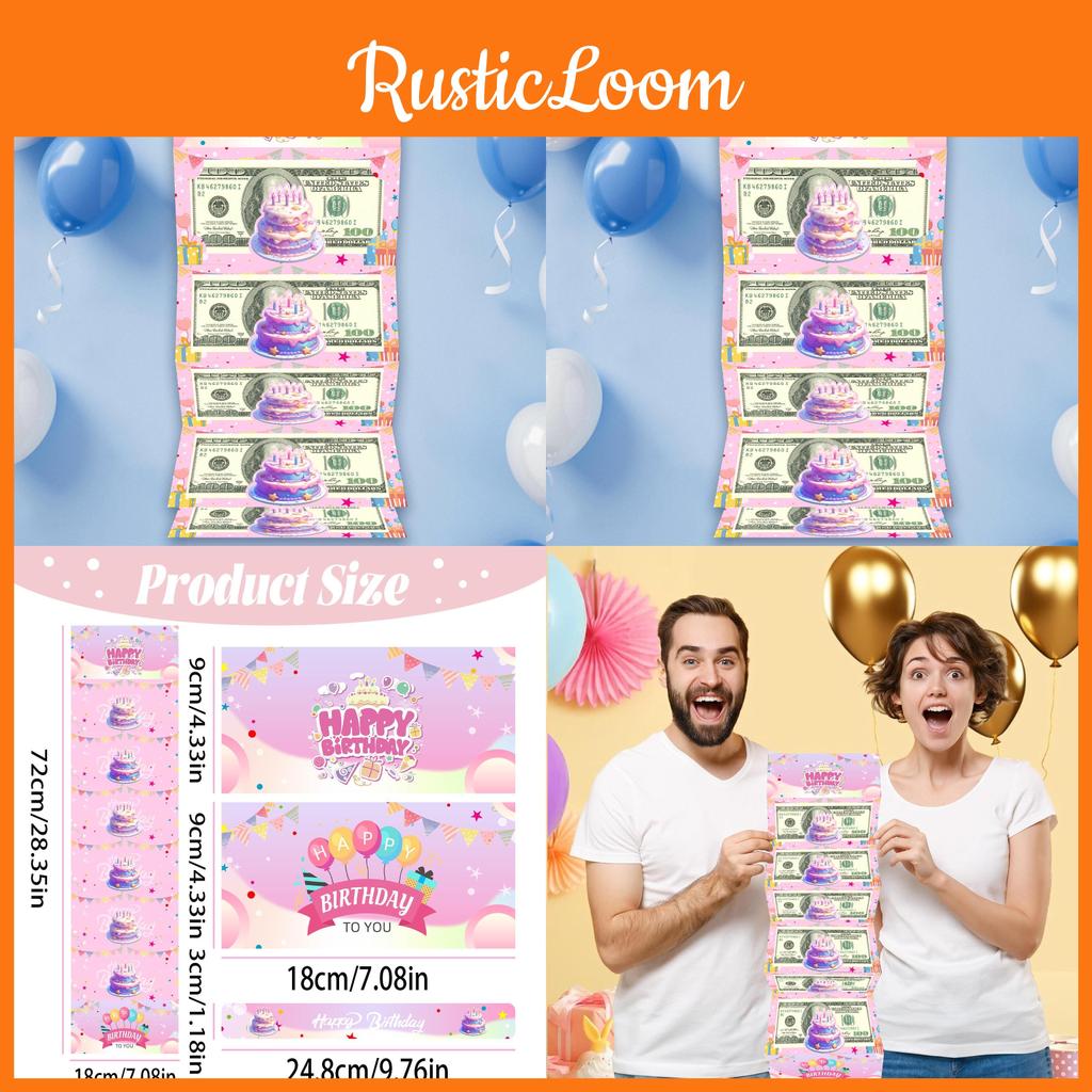 Pink Birthday Red Packet With 6 Card Slots For Party Gifting And Surprise Celebrations