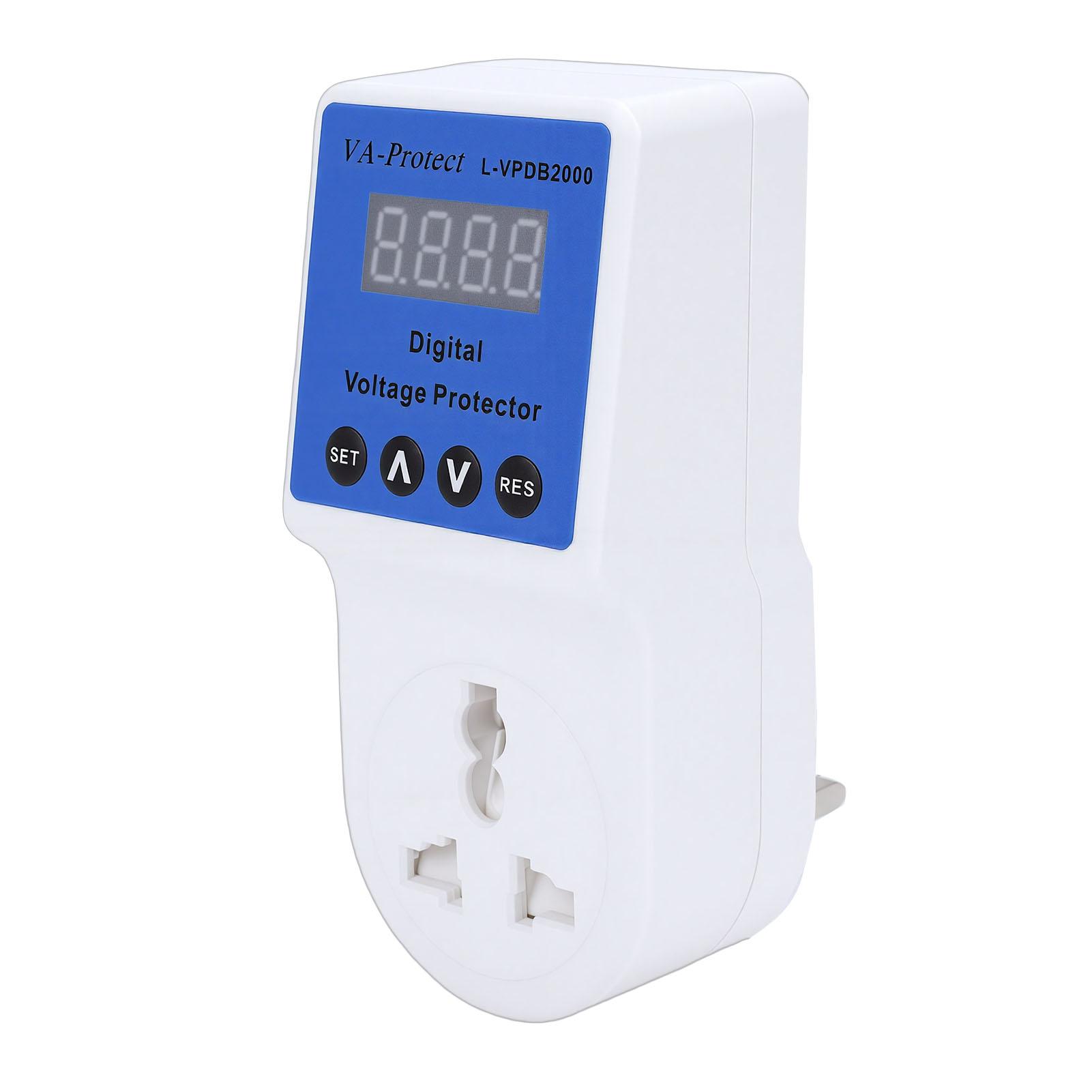 

Voltage Surging Protector 20A Adjustable Safe Electrical Protect Power Socket with Digital Display UK Plug