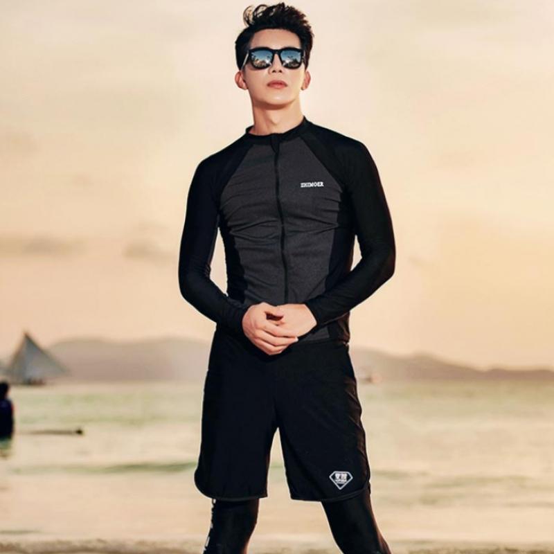 Fruitry Men S raSh Guard Set Black M 4xl looSe Fit SwiMwear