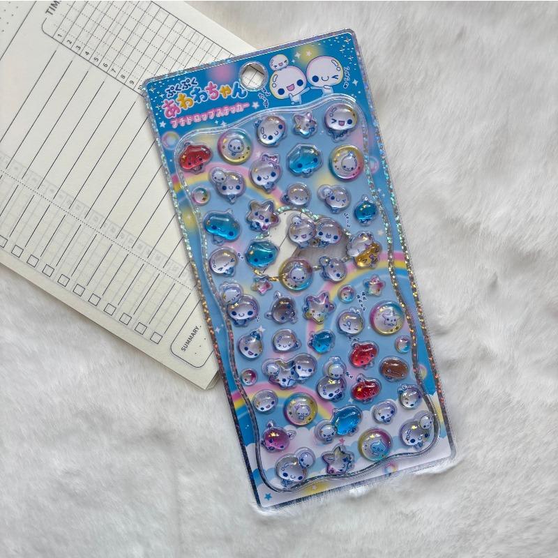 1pcsStyle Latest Animation Design 3D Drop Relief Decals Scrapbooking DIY Journaling Stationery Diary Decor School Adorable Decals