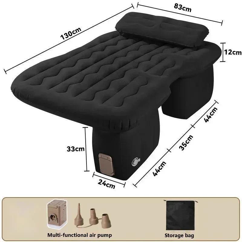 Automatic Car Inflatable Mattress Car Rear Sleeping Pad Travel Bed SUV Car Sleeping Artifact Air Mattress Built-in Air Pump