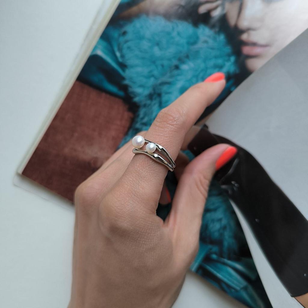 Silver Ring with Natural Pearl 2.5ct, Item Weight 4.99 G (2184362)