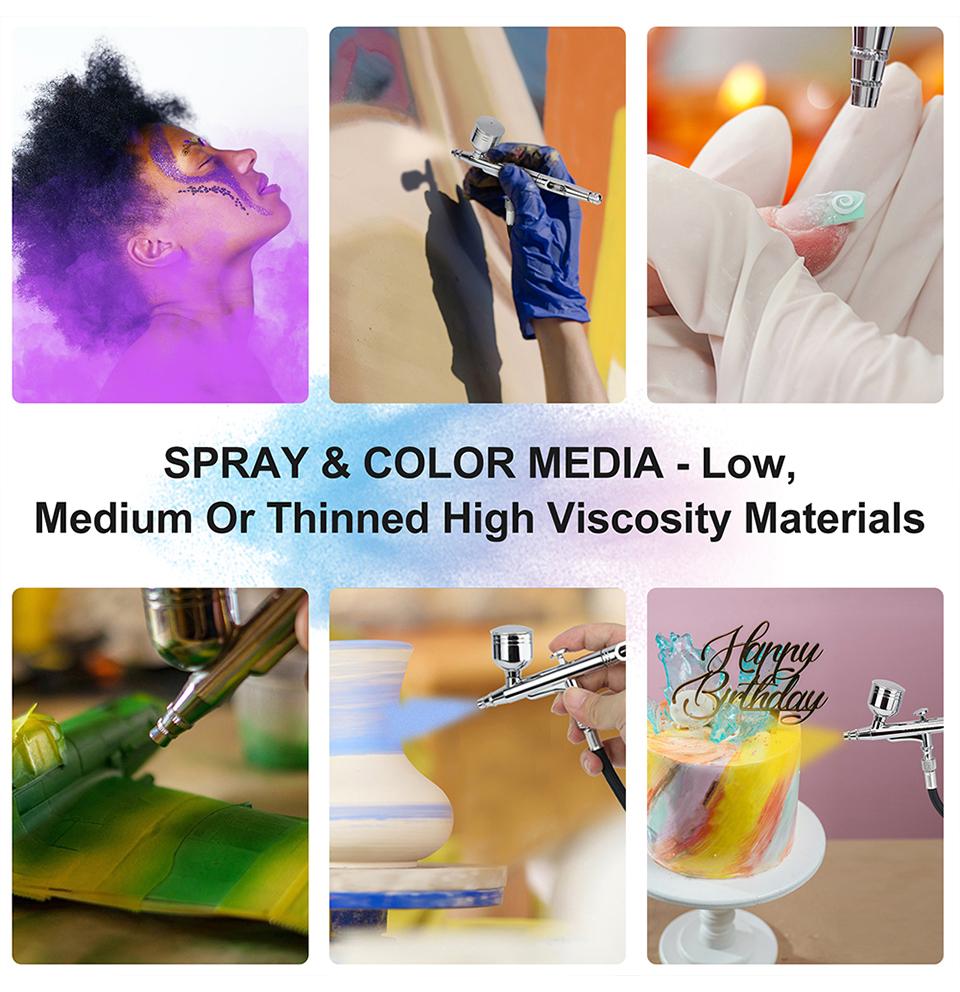 0.3mm Miniature Pneumatic Paint Sprayer Dual Action Airbrush Multi Function Spanner Kit Spray Gun For Nail Art/body Tattoos Spray