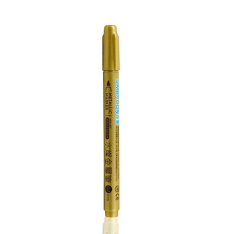 Taiwan Male Lion 0.7mm Hand-painted DIY Bright Metal Colored Pens for Photo Albums, Diaries & Journals. золотой