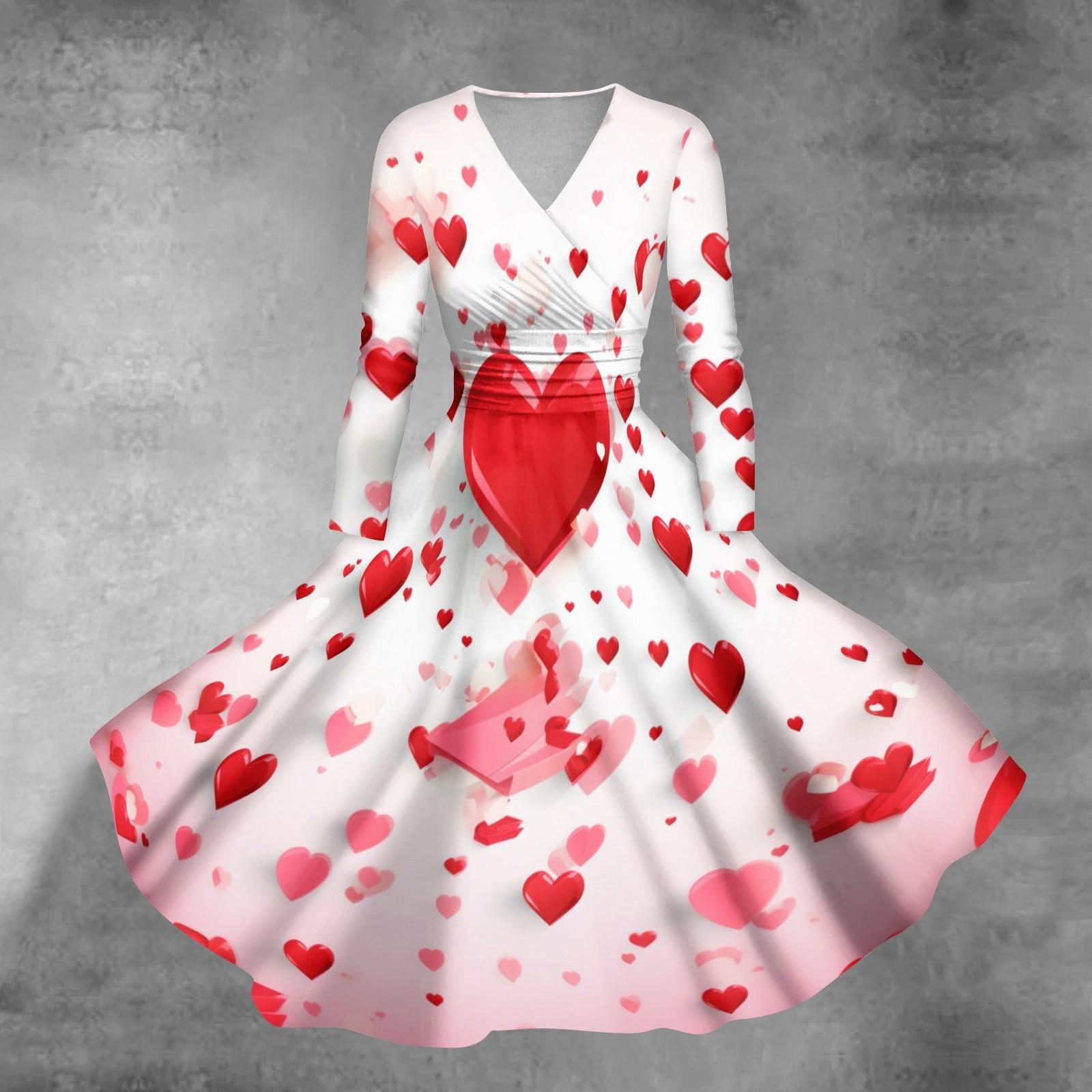 

Женское повседневное и модное сексуальное платье с v-образным вырезом и длинными рукавами с принтом XL