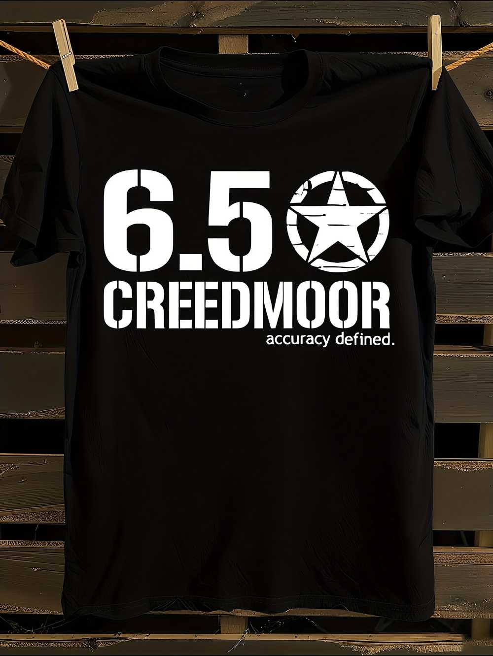 

6.5 Creedmoor Long Range Shooting T-Shirt Mens Tshirt Womens Tshirts with Letters Print Short Sleeves T-Shirt Casual Street Tee Shirt Top M