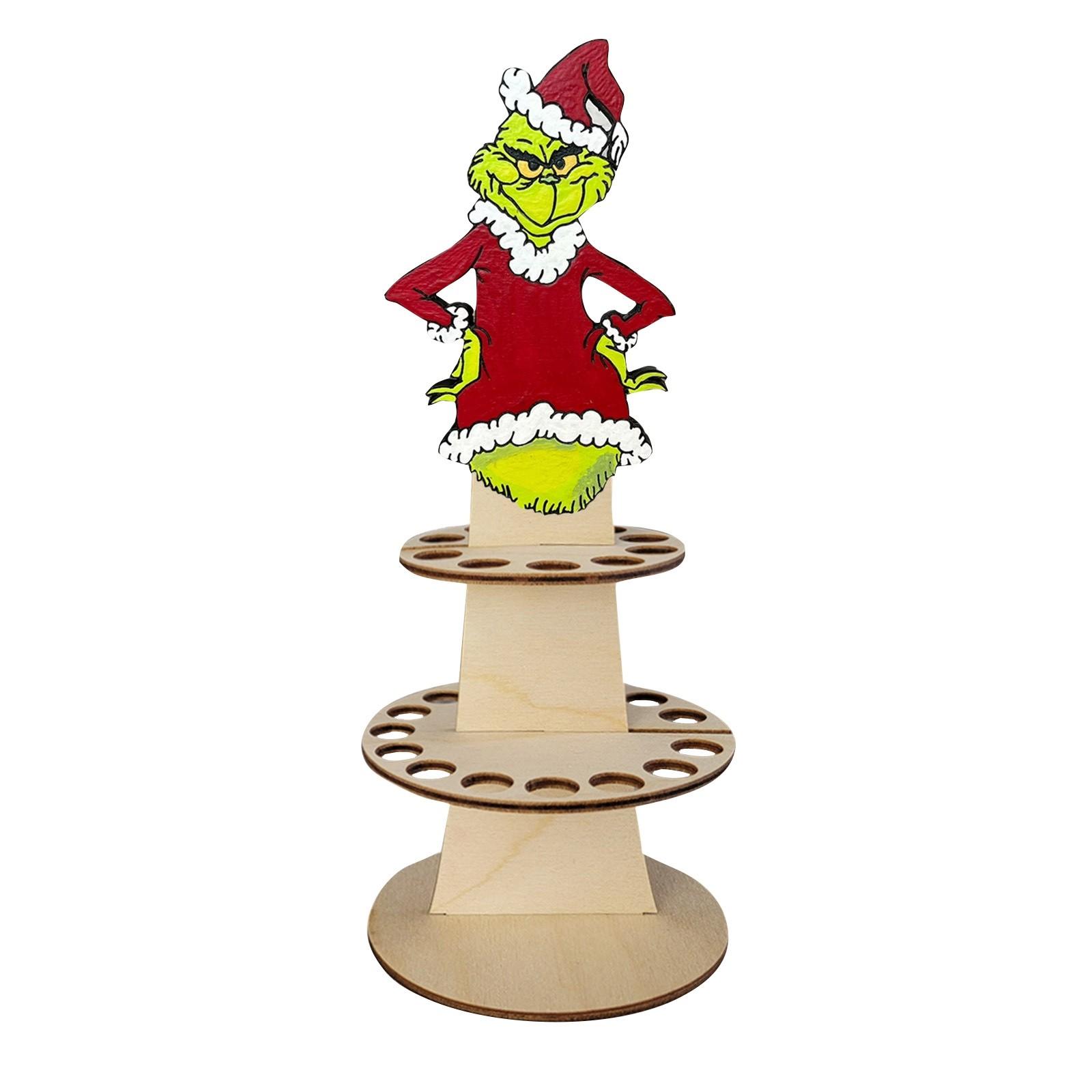 

Рождественский уникальный держатель денег, двухслойные держатели денег, зеленый настольный держатель денег, деревянный держатель для размещения денег One Size