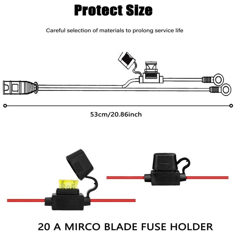 X-Connect Accessory M6 XL Eyelet Terminal, Smart Batteries Trickle Cable 2 Pack GC002 For NOCO Battery Chargers-B61B
